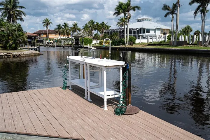 Dock featuring a water view and a residential view