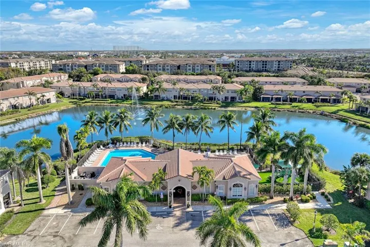 Drone / aerial view of a nearby body of water