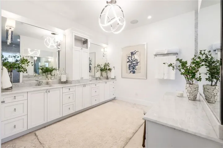 Primary Bathroom with Double Sinks and Separate Makeup Counter!