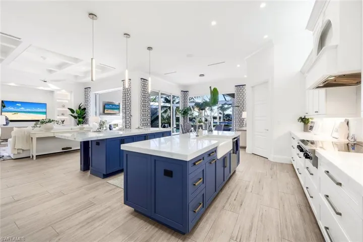 Wonderful storage and beautiful kitchen open to living and dining spaces!