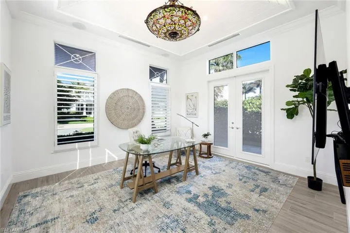 Office/Den Space with Separate Access to Home and 2nd French Doors to private outdoor paved area!