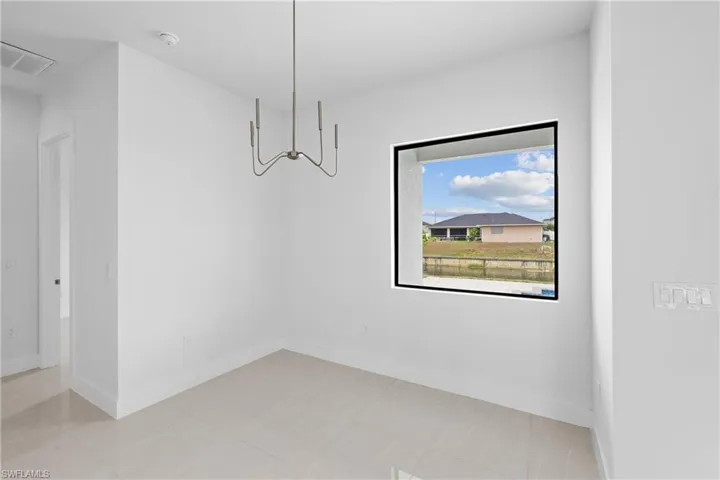 View of tiled spare room