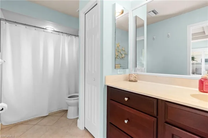 Primary bedroom is located at the back of the villa for privacy
