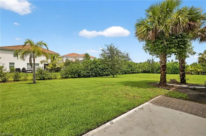 View of grassy yard