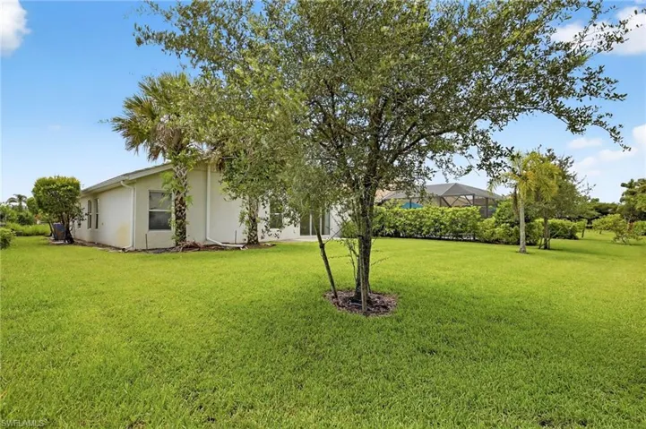View of grassy yard