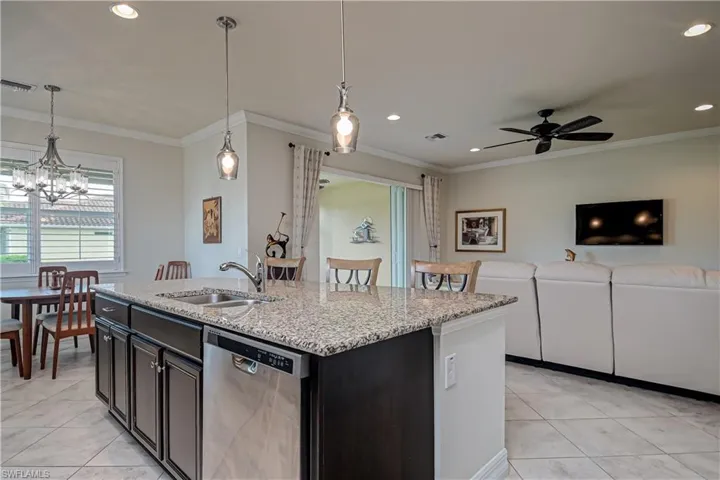 Kitchen & living and dining area