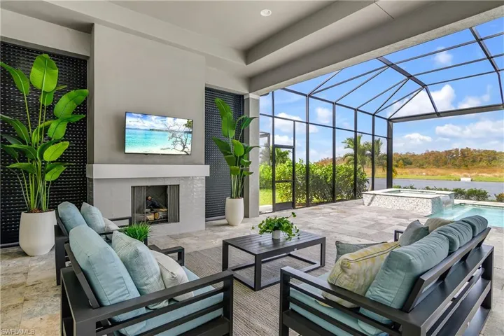 The highlight of this home is the spectacular outdoor living space, which is a focal point of this gorgeous home. Relax with family and friends outdoors which is accentuated by the outdoor fireplace.