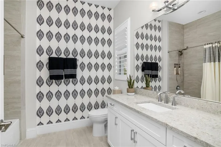 Ensuite bath is perfect for your guests.