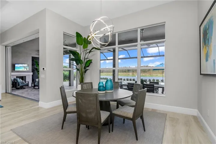 Enjoy indoor or outdoor dining in this spacious dining area, kitchen breakfast bar, or outdoor dining space.