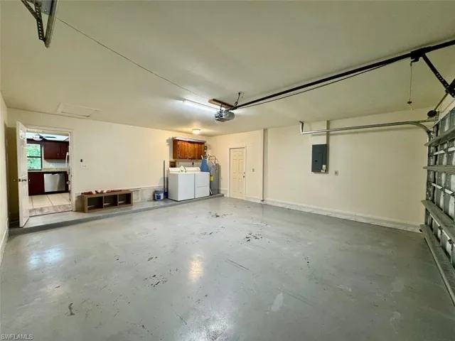 Garage with laundry