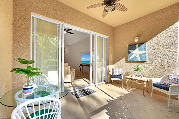 Serene lanai with preserve views