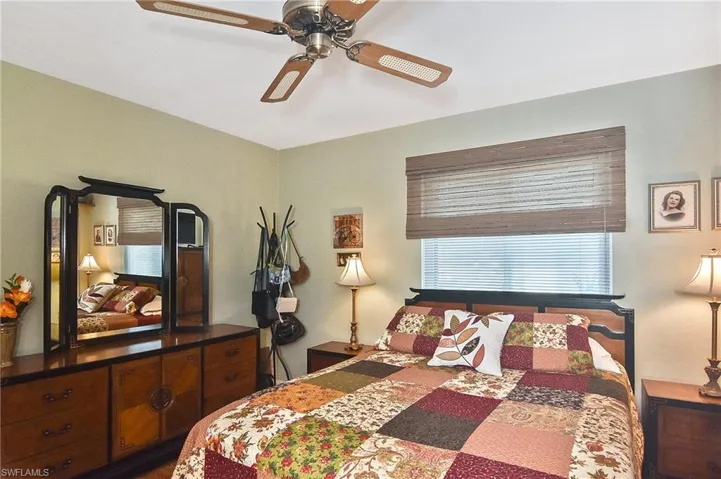 Bedroom with ceiling fan