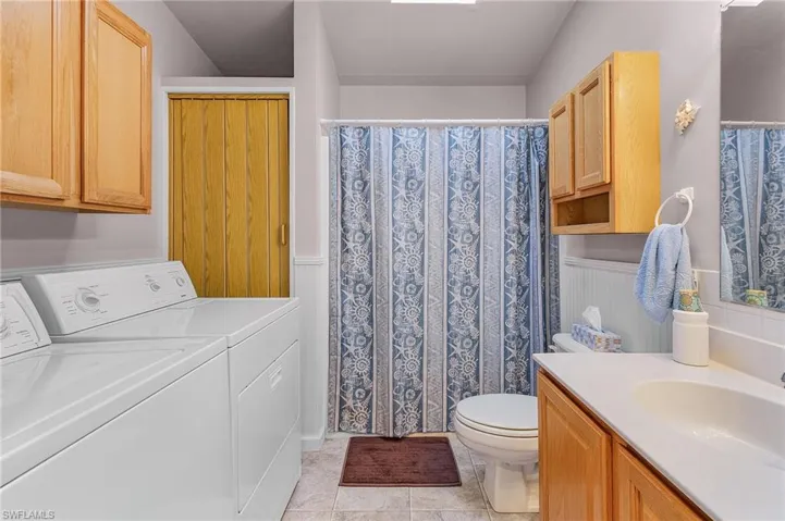 Laundry is in Guest Bath