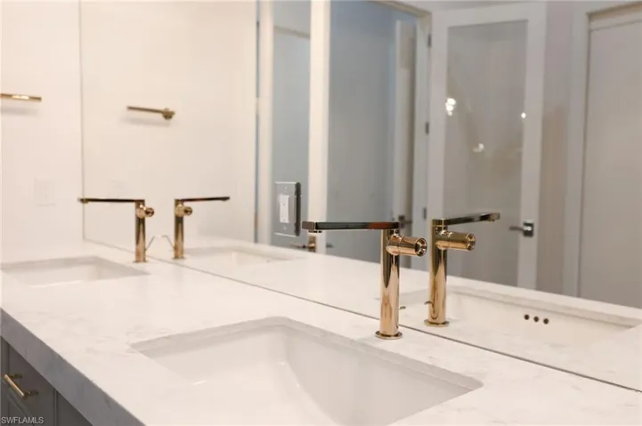 Bathroom view of double vanity