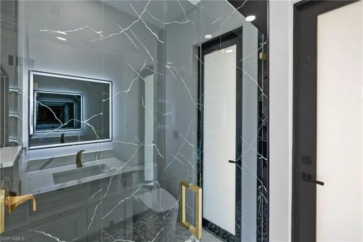 Bathroom with walk in shower