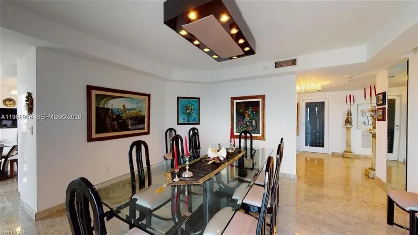 View of dining space