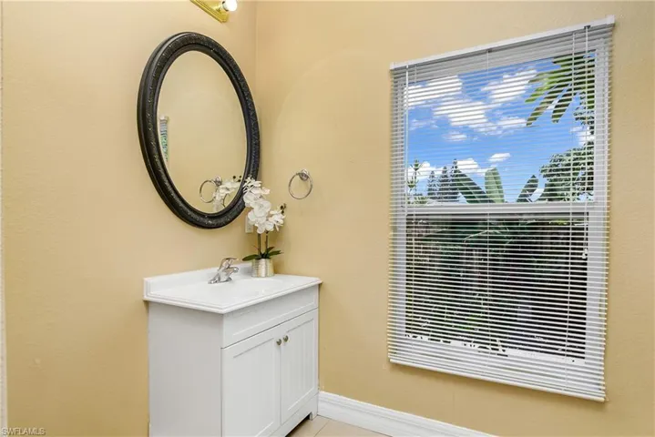 Bathroom featuring vanity