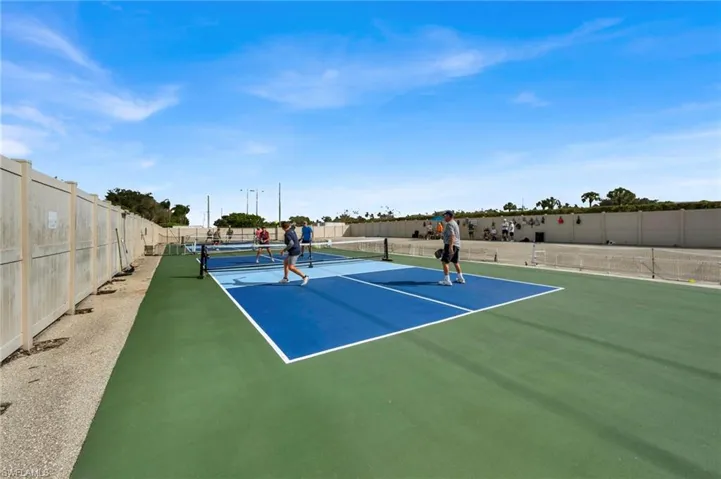 View of tennis court