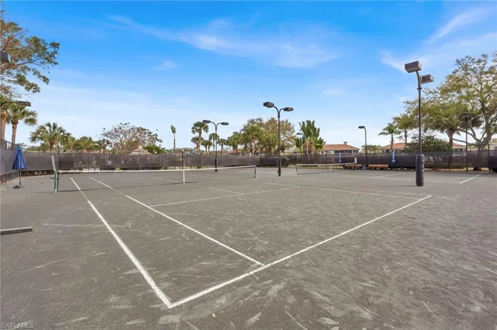 View of tennis court