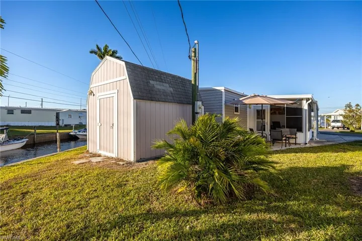 View of shed featuring a water view