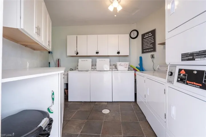 Common laundry area.
