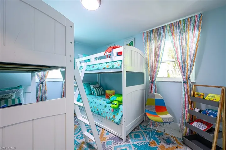 Children's room with 4 bunk beds and 2 trundle pull outs!