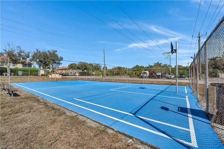 View of tennis court