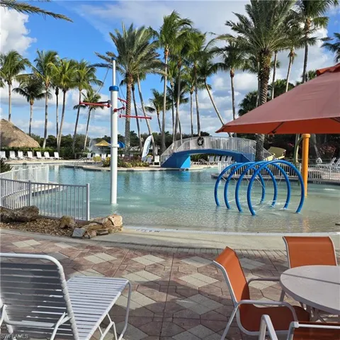 Community pool with a water play area
