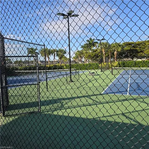 View of tennis court