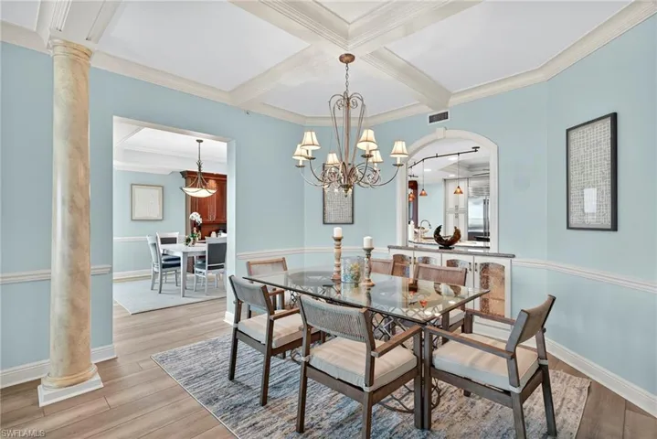 Large Dining Room with Service Window to Kitchen