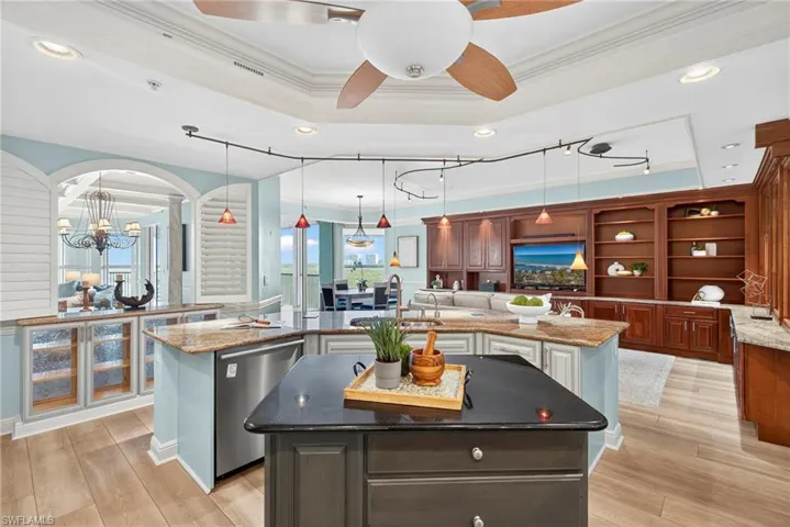 Views to Every Living Space & Gulf from the Kitchen