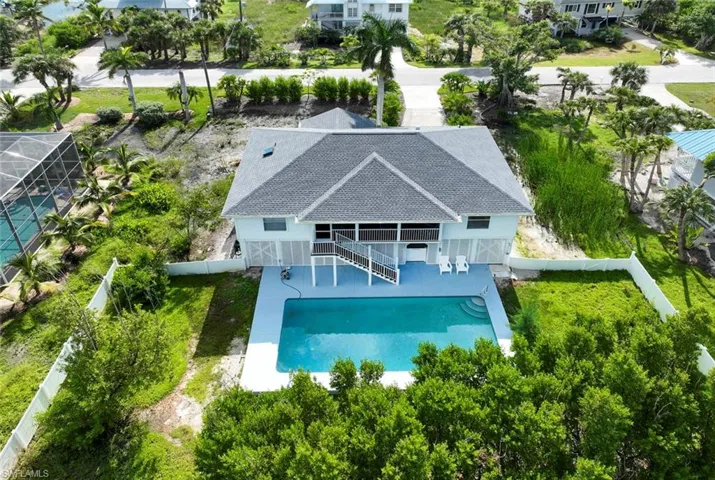 Birds eye view of property