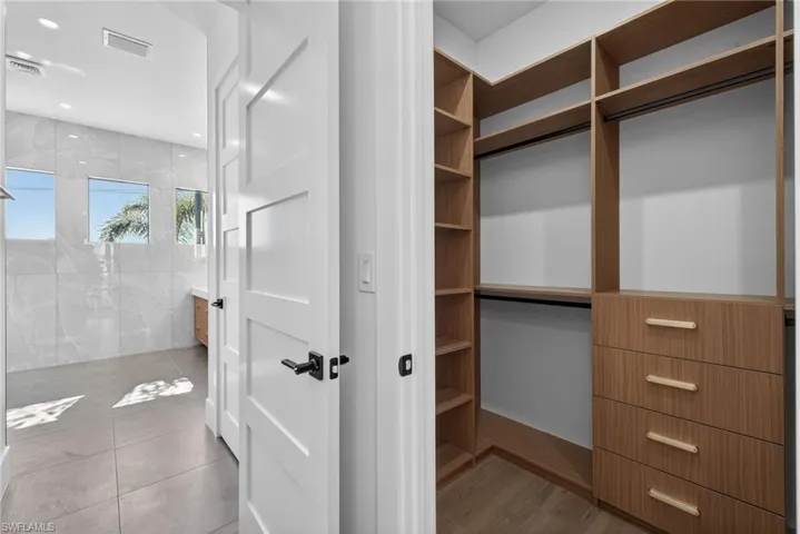 View of walk in closet