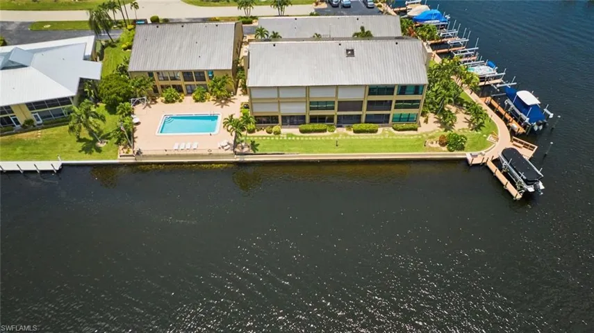 Another Aerial View of the pool.  Dolphin and Manatee are never far away!