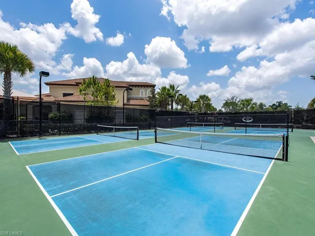 View of tennis court
