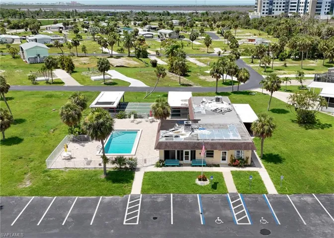 Birds eye view of property