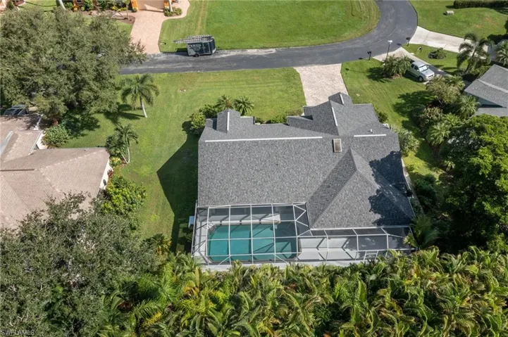 Birds eye view of property