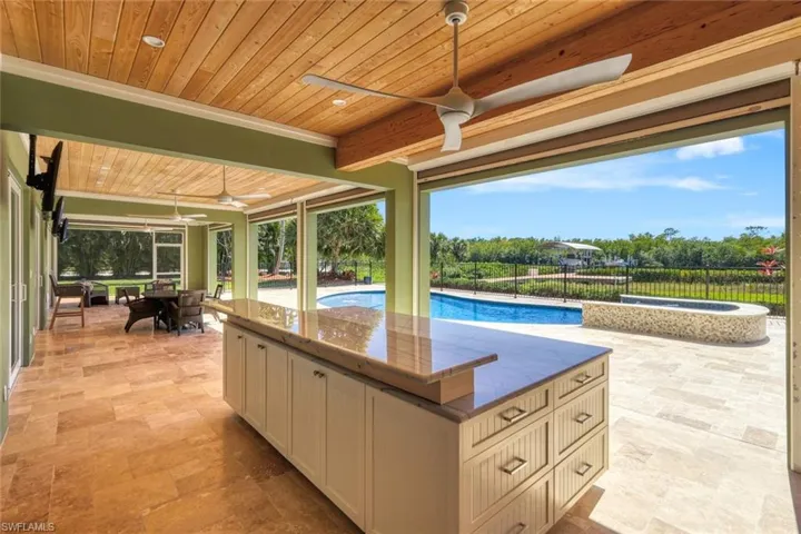 Covered poolside kitchen/Lanai