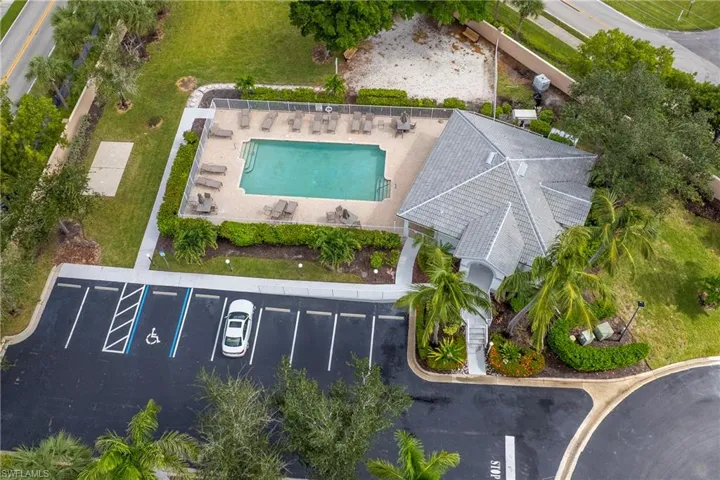 Drone / aerial view of Community Pool and Club House