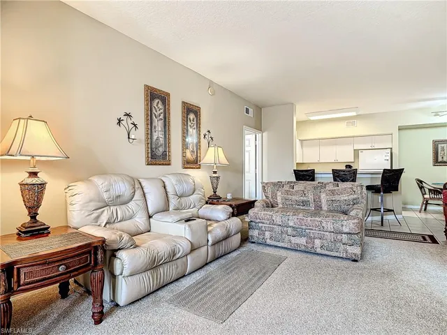 View of carpeted living room
