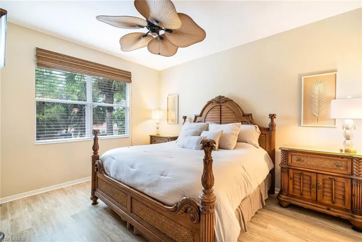 Primary Bedroom with Luxury Vinyl Plank.