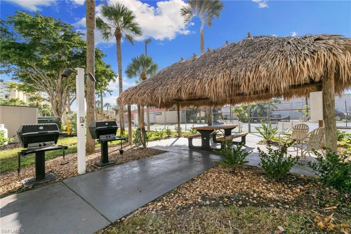 Surrounding community with a patio