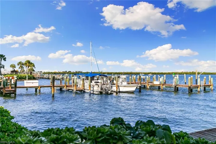 Dock with a water view