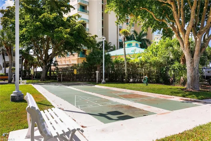 View of community with shuffleboard