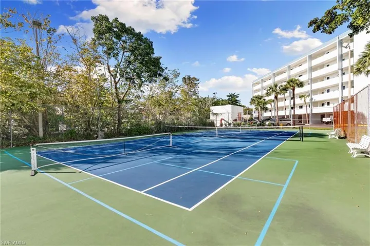 View of tennis court