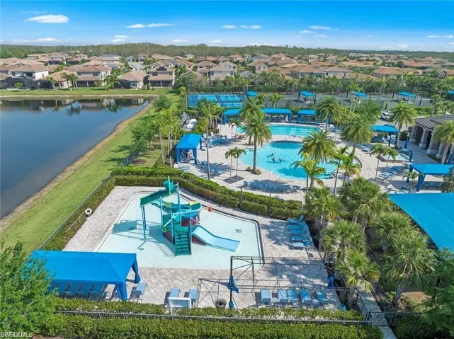 Bird's eye view of a pool