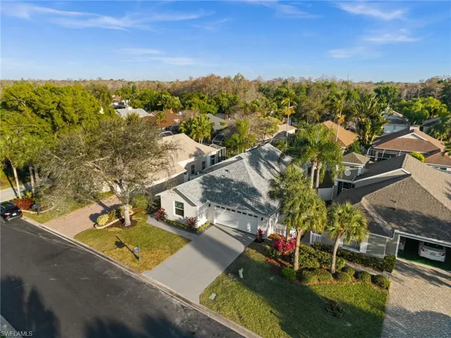 Aerial perspective of suburban area