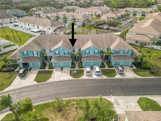 Aerial view of the front of your building