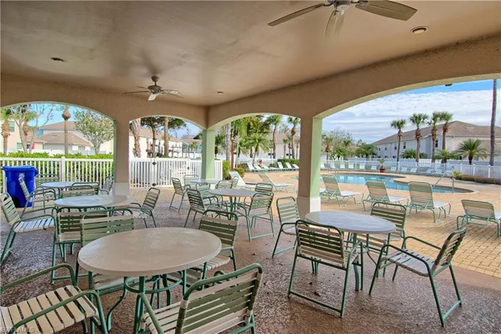 Covered area near the community pool