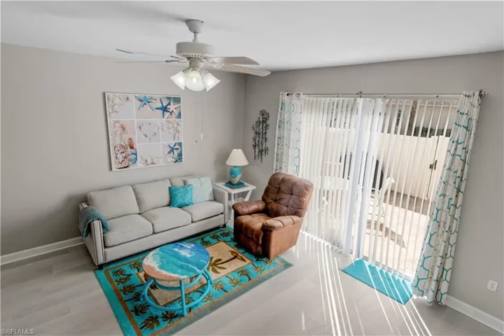 View of livingroom from the stairs